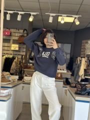 Ö Yazili Üç Iplik Sweatshirt