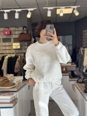 Omuz Dügmeli Sweatshirt