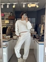Omuz Dügmeli Sweatshirt