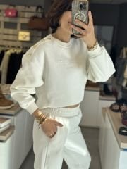 Omuz Dügmeli Sweatshirt