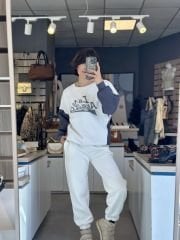 Çift Renk Ön Baskili Sweatshirt