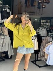 Tek Cep Ayrobin Oversize Gömlek