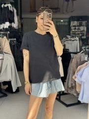 Basic Bisiklet Yaka Tshirt