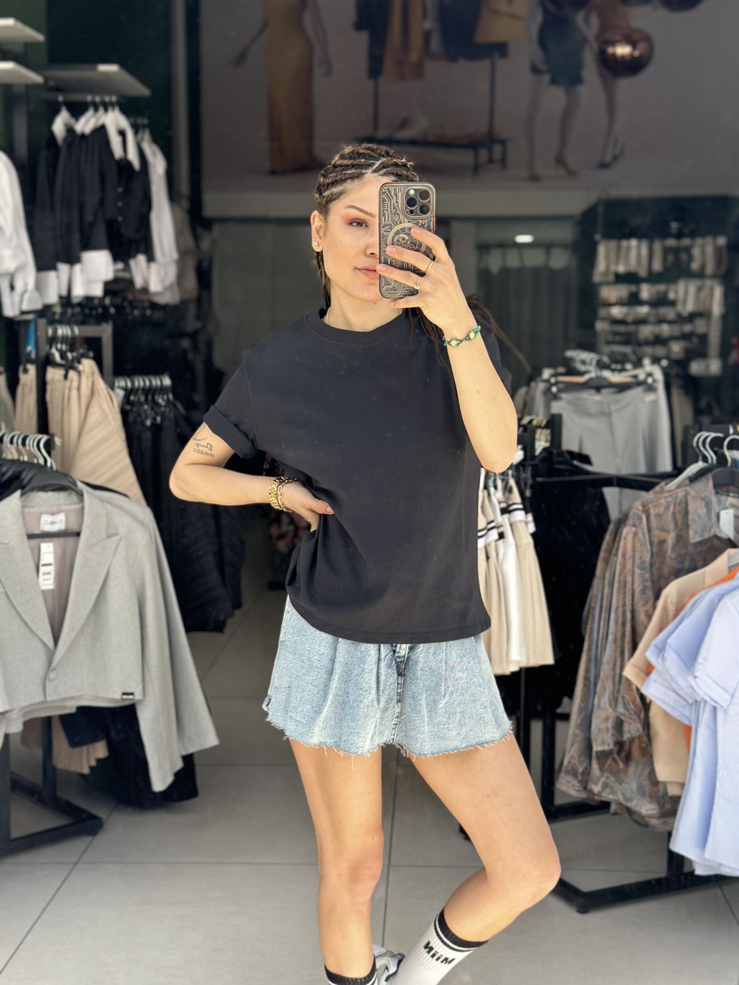 Basic Bisiklet Yaka Tshirt