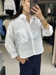 Yarasa Kol Crop Gömlek