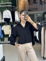 Yarasa Kol Crop Gömlek