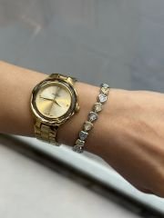 Gold&Silver Kalp Taşlı Bileklik