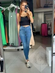 Açık Renk Full Likralı Kot Pantolon