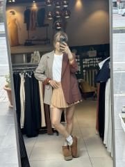 Çift Renk Vintage Blazer Ceket