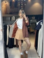 Çift Renk Vintage Blazer Ceket