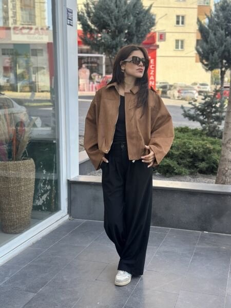 Süet Bomber Ceket