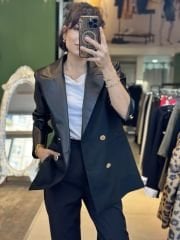 Garnili Deri Blazer Ceket