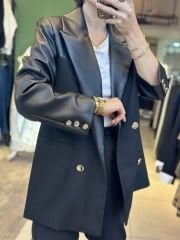 Garnili Deri Blazer Ceket