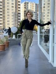 Kendinden Kemerli Paça Kemer Detay Pantolon