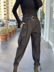 Kendinden Kemerli Paça Kemer Detay Pantolon