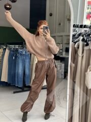 Selanik Örgü Crop Kazak