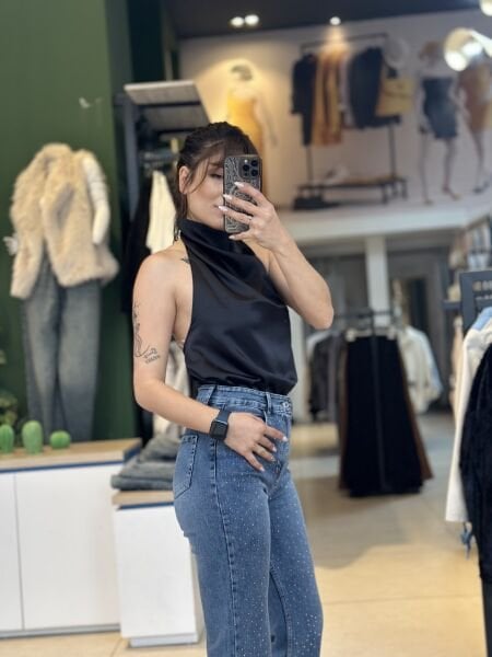 Saten Bluz