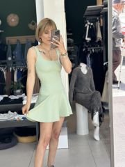 Volanli Kalin Askili Elbise