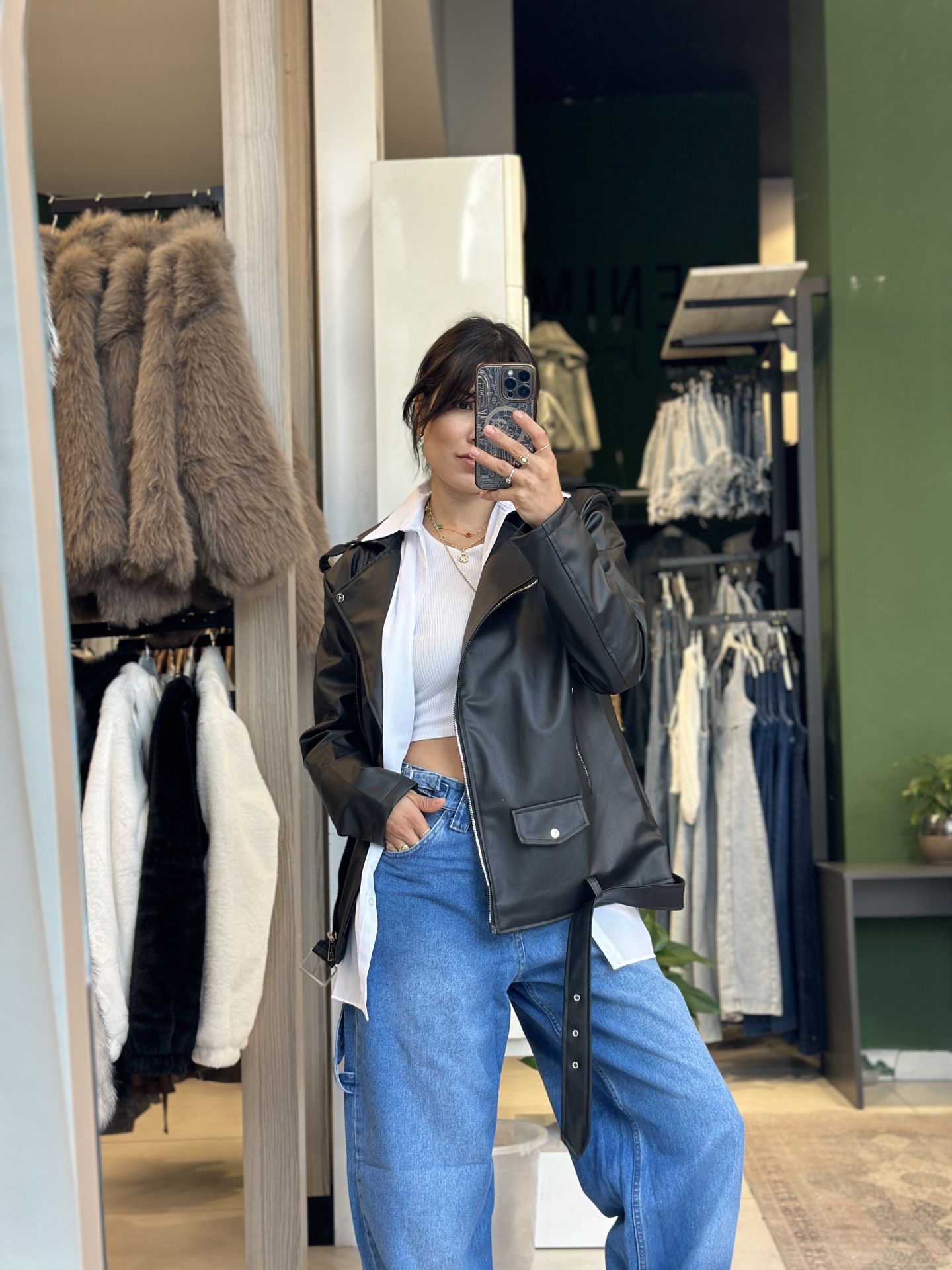 Oversize Deri Mont