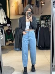 Yüksek Bel Jean Pantolon