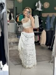 İthal Maxi Boy Dantel Etek