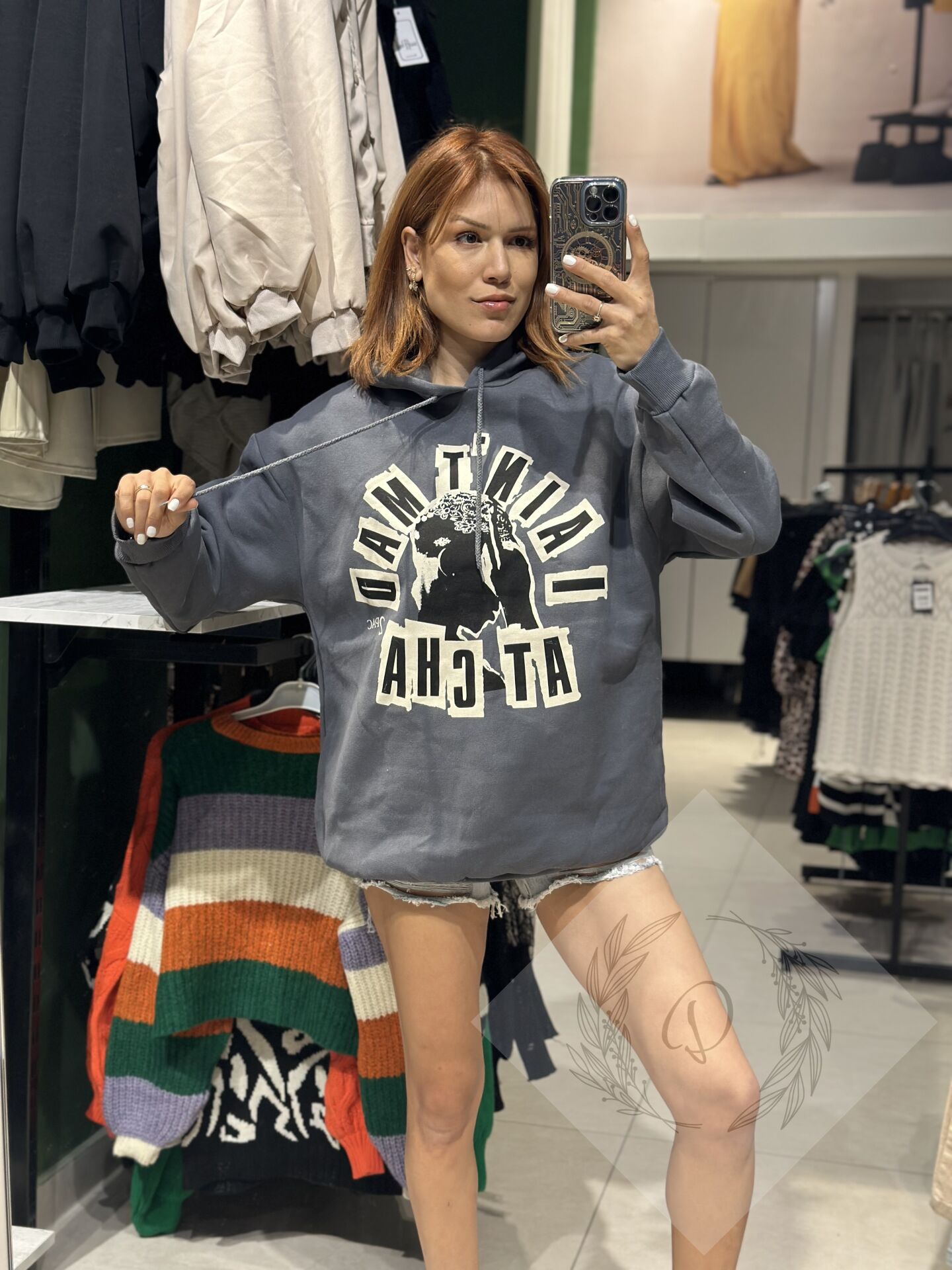 Baskılı Oversize Sweatshırt
