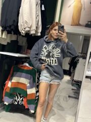 Baskılı Oversize Sweatshırt
