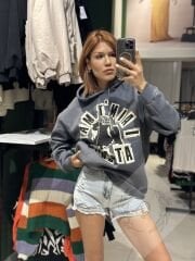 Baskılı Oversize Sweatshırt