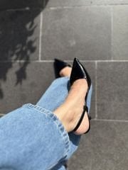 Yan Bant Geçisli Kisa Topuk Stiletto