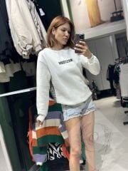 Baskılı Sweatshırt Western