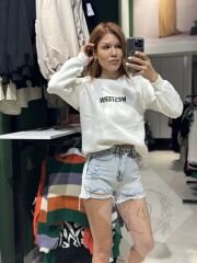 Baskılı Sweatshırt Western