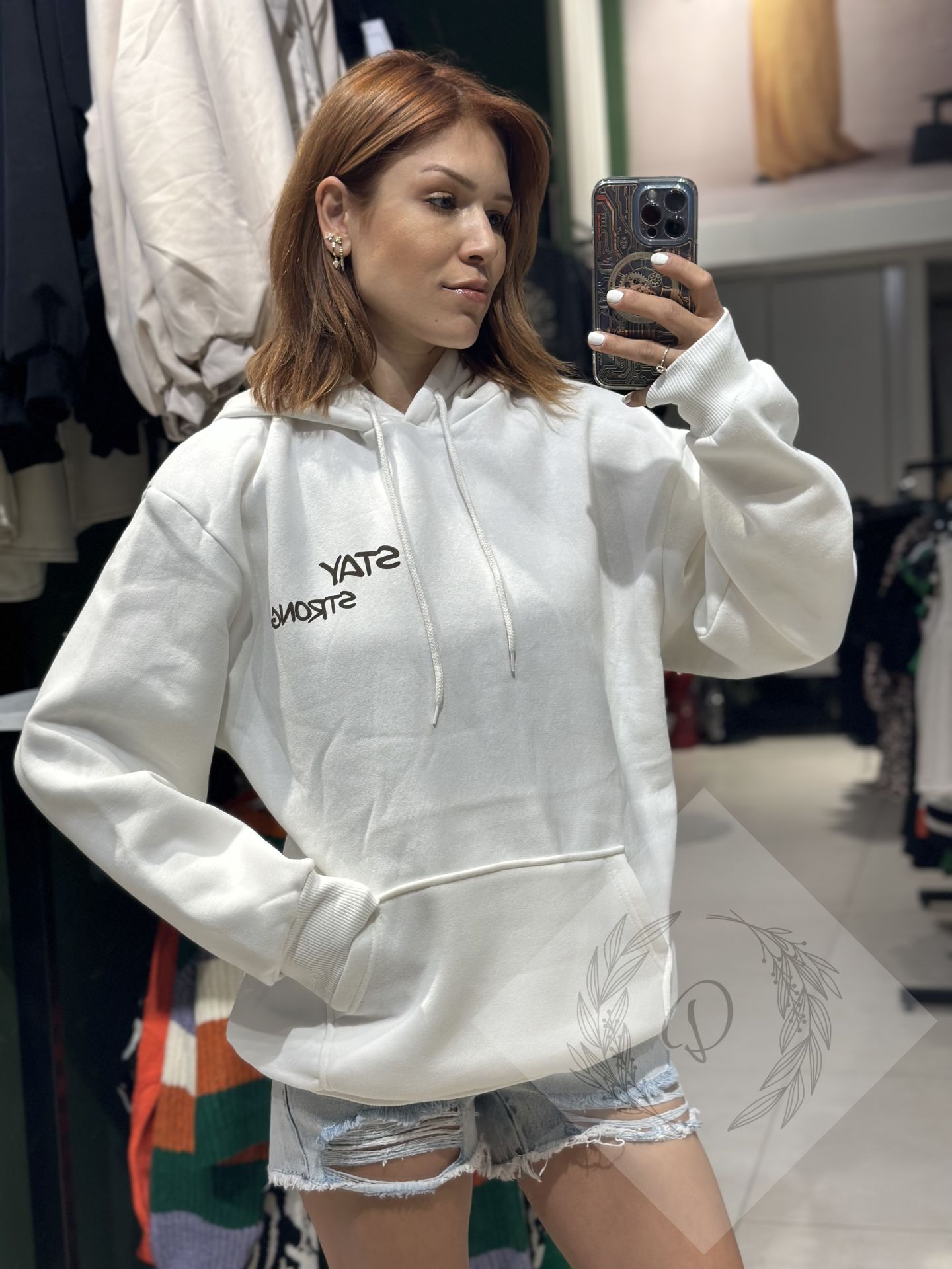Stay Strong Baskılı Sweatshırt