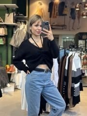 Önü Büzgülü Oversize Kazak