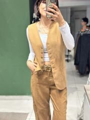 Marka Model Süet Yelek