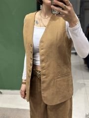Marka Model Süet Yelek