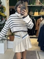 Ters Kemer Şortlu Piliseli Etek