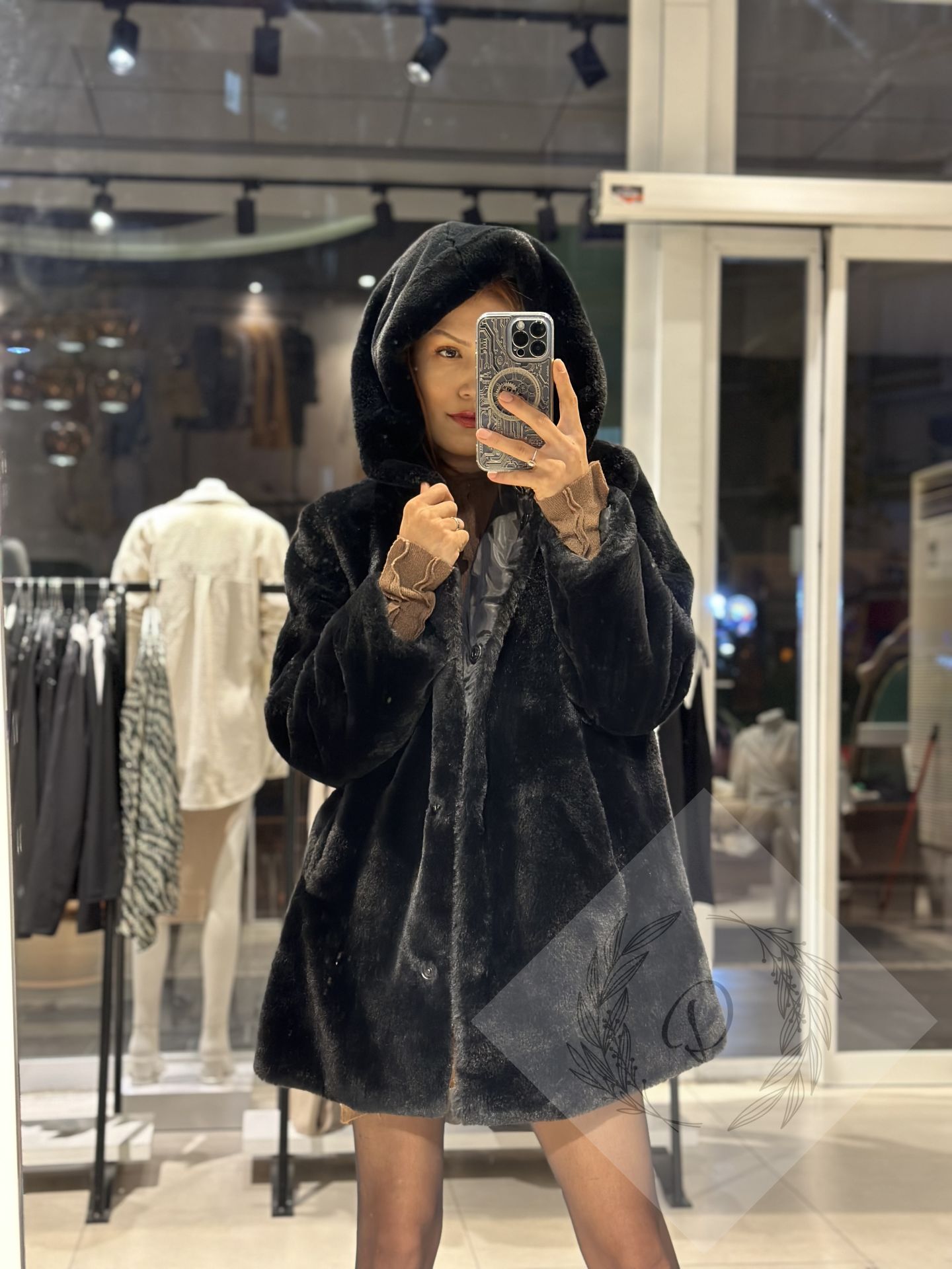 Ara Boy Kapüşonlu Peluş Mont