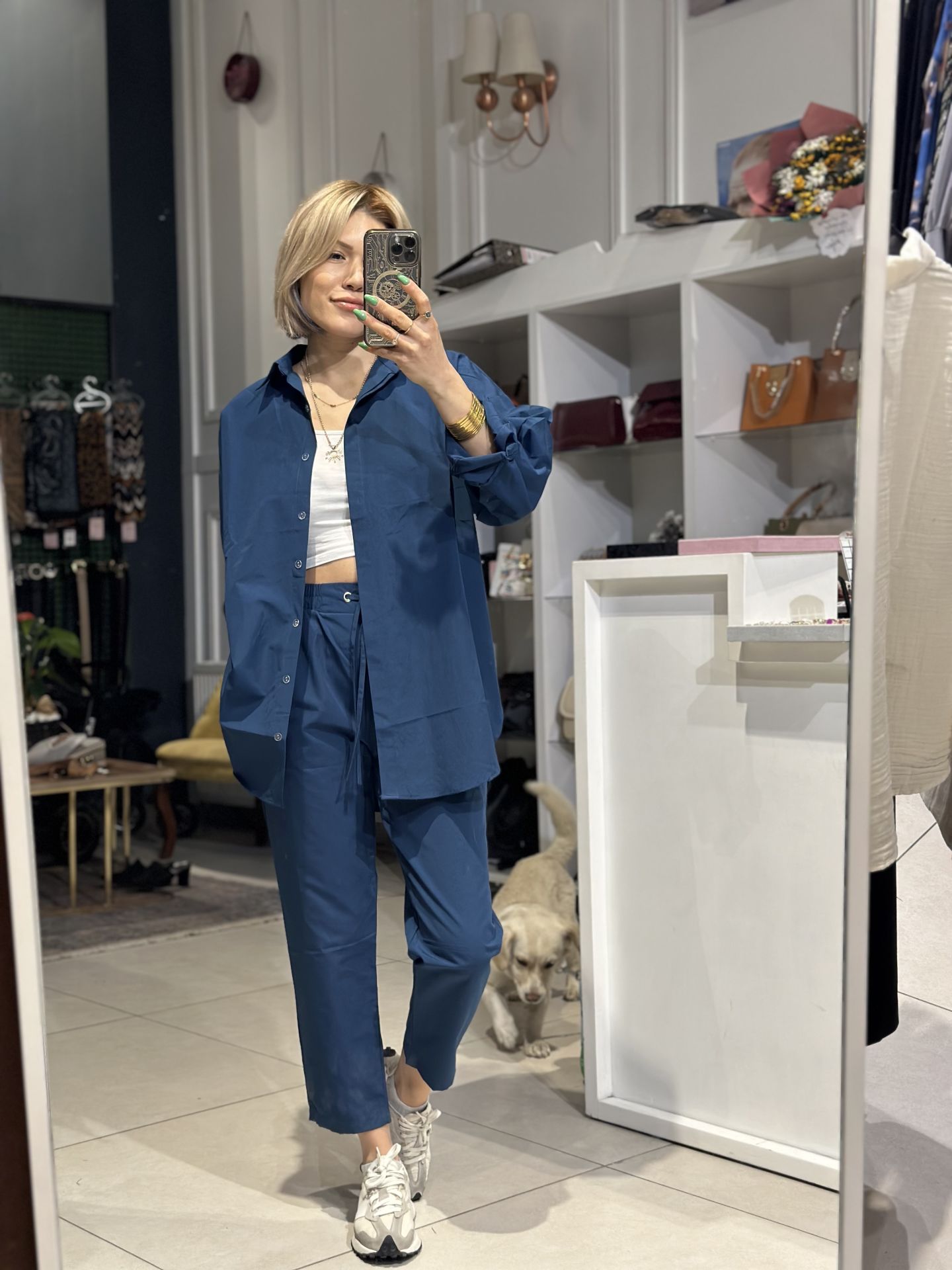 Oversize Gömlek Pantolon Takim