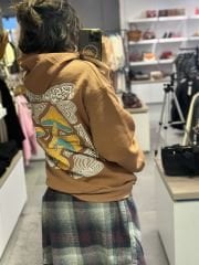 Ön Arka Baskili Kapüsonlu Sweatshirt