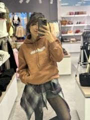 Ön Arka Baskili Kapüsonlu Sweatshirt