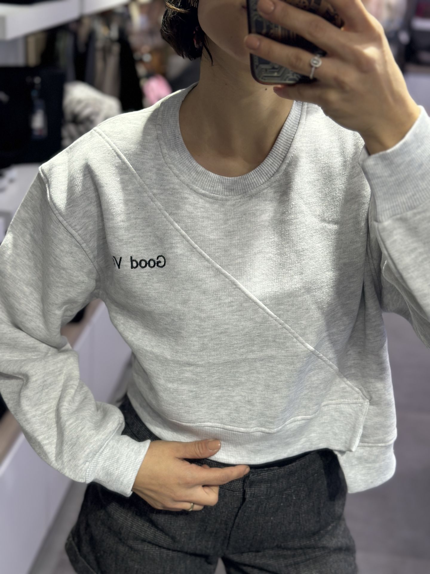 Nakis Yazili Crop Sweat