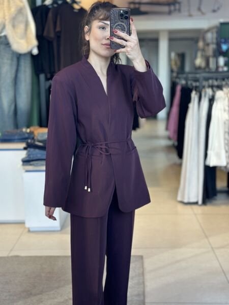 Premium Kuşaklı Blazer Ceket