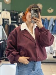 Süet Vintage Bomber Ceket