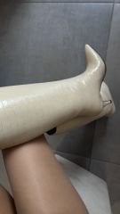 Kroko Desen Krem Çizme