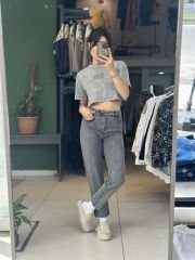 Antrasit Mom Jean